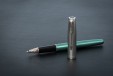 Ручка-роллер Parker Sonnet Sand Blasted Metal&Green Lacquer