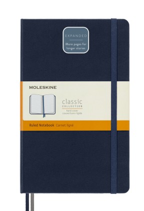 Блокнот Moleskine CLASSIC EXPENDED Large в синем цвете