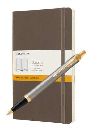 Parker IM Metal Core Brushed Metal GT Moleskine
